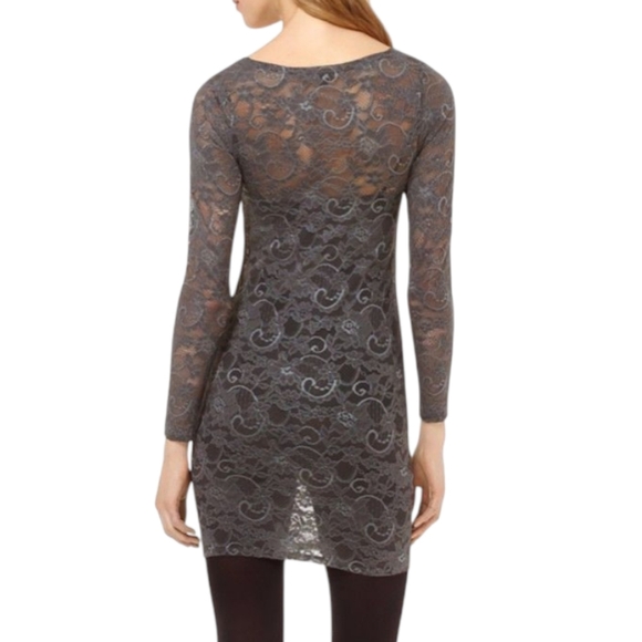 Aritzia Talula Clarendon Dress Lace Sheer Whimsigoth Y2K Women's M Fairy Grey - Picture 3 of 14
